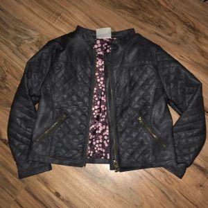Toddler girl “leather” jacket